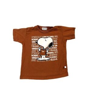 Texas Longhorns Snoopy Shirt Kids S 6/7 Orange Third Street Peanuts Graphic USA